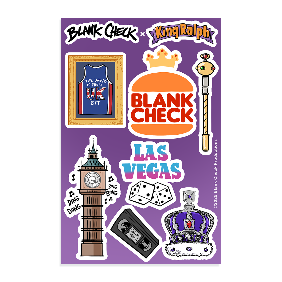 Blank Check x King Ralph Sticker Sheet